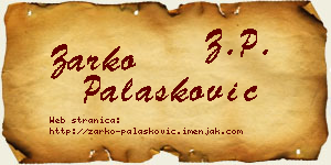 Žarko Palasković vizit kartica